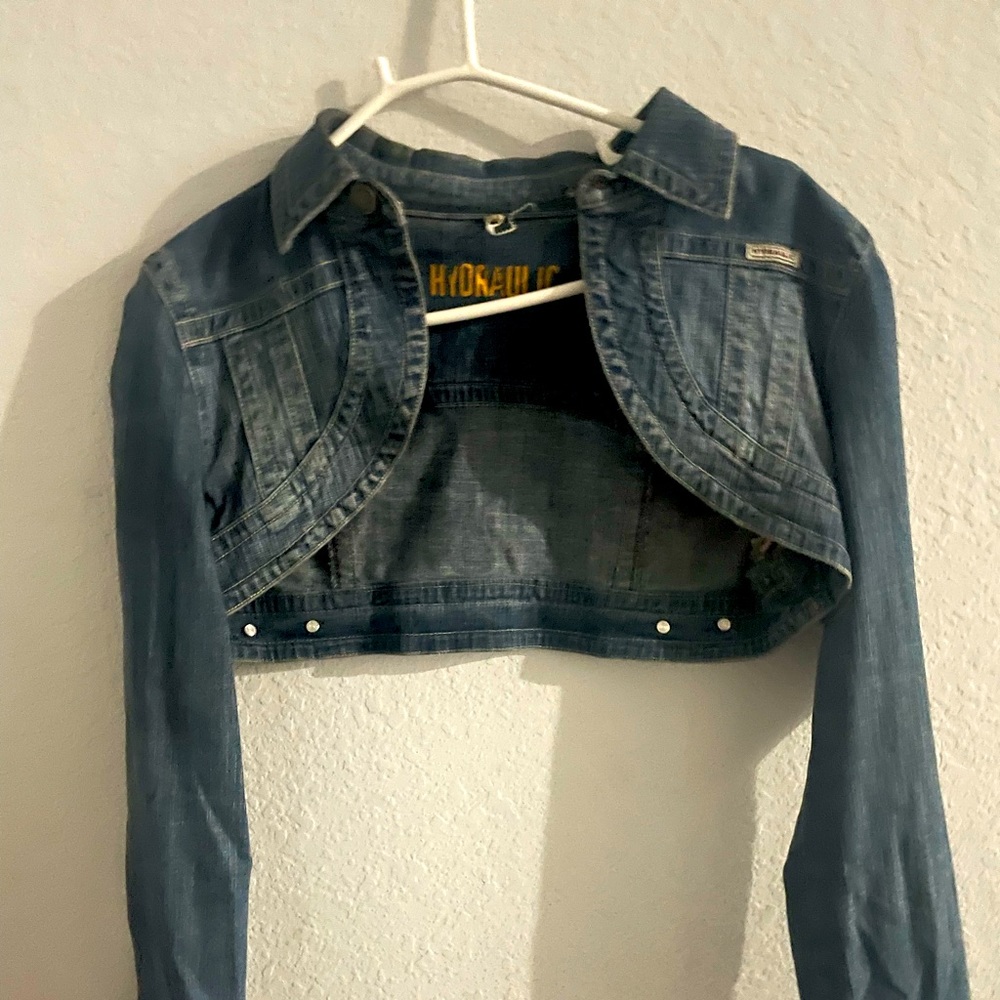 HYDRAULIC Cropped denim bolero